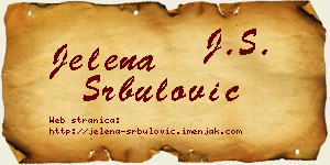 Jelena Srbulović vizit kartica
